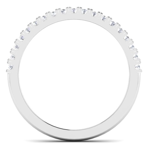 0.30 CTW Round Diamond Wedding Matching Band 14k Gold - Picture 4 of 5